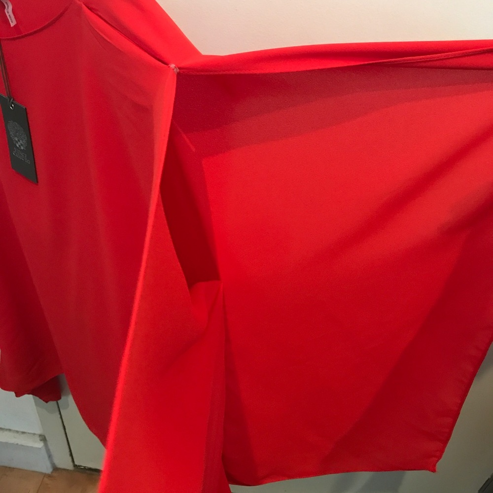 NWT! Vince Camuto RED HOT Cape Top! Long Sleeves Poncho OS - Picture 6 of 8